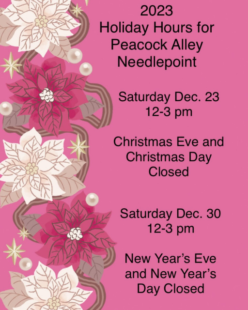 Peacock Alley Needlepoint celebrating 57 years in 2023