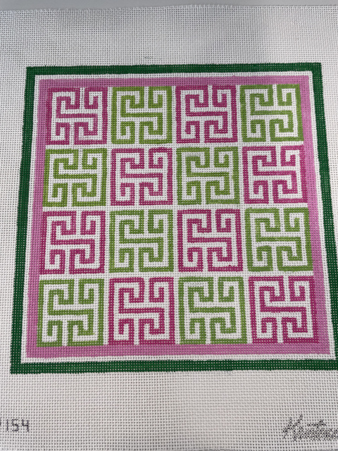 Kristine Kingston Pink and Green Tile