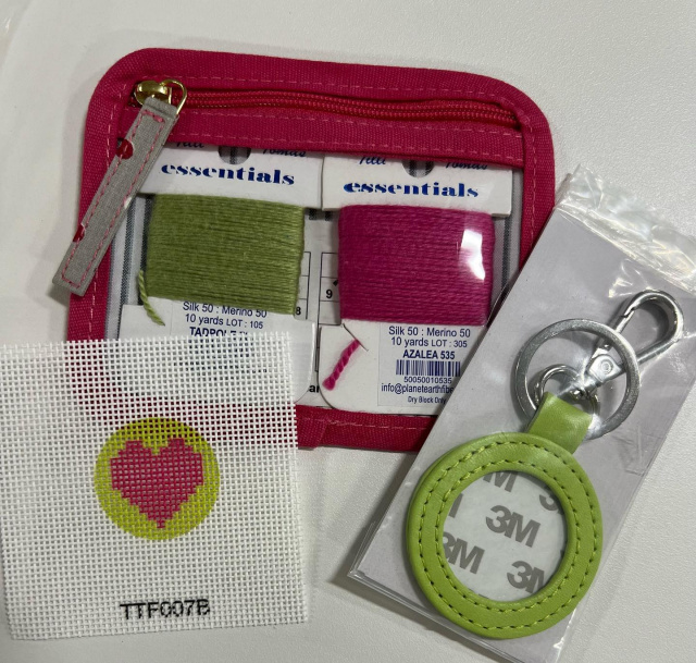 Planet Earth Key Fob Heart