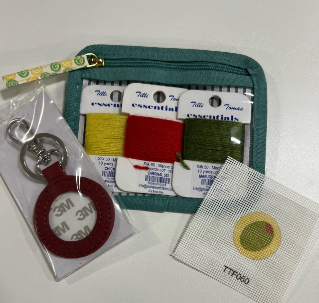 Planet Earth Key Fob Olive